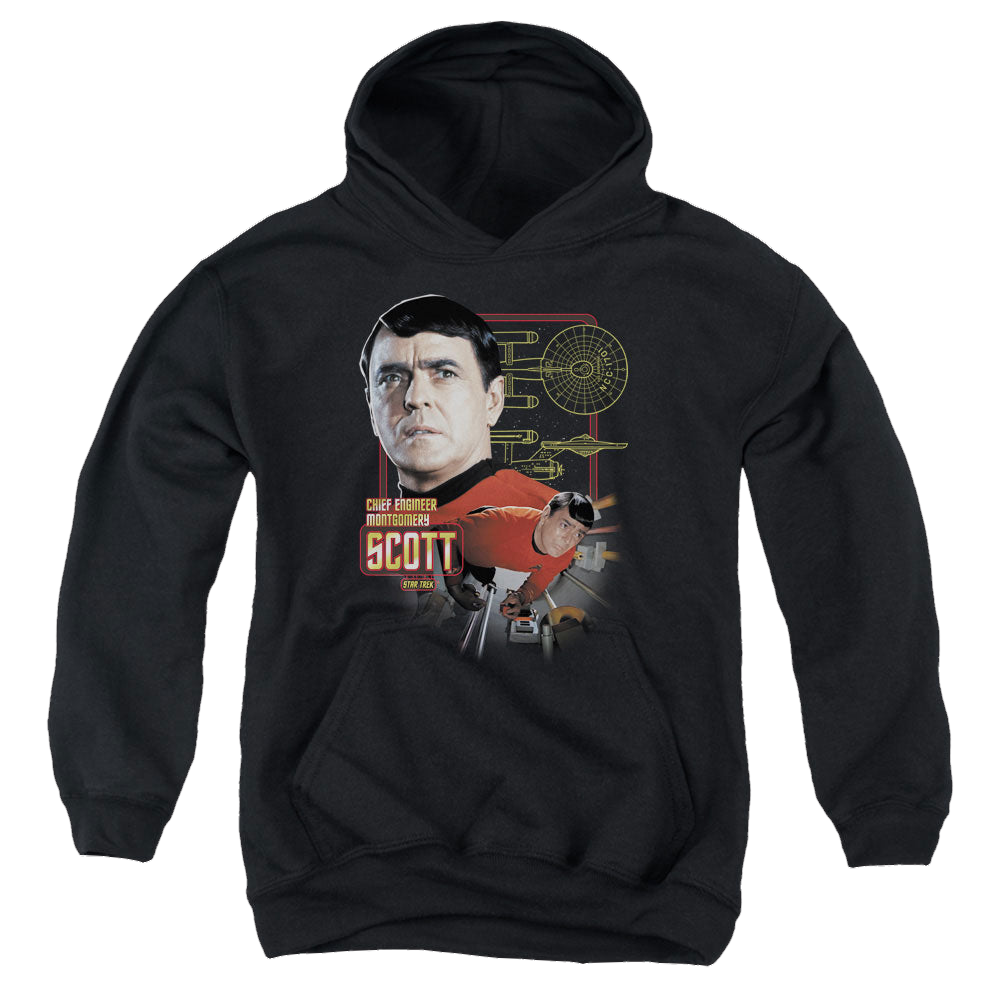 Star Trek The Original Series Chief Engineer Scott - Youth Hoodie Youth Hoodie (Ages 8-12) Star Trek   