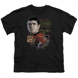 Star Trek The Original Series Chief Engineer Scott - Youth T-Shirt Youth T-Shirt (Ages 8-12) Star Trek   
