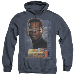 Star Trek The Next Generation Geordi Laforge - Heather Pullover Hoodie Heather Pullover Hoodie Star Trek   