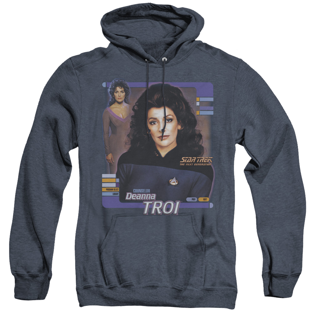 Star Trek The Next Generation Deanna Troi - Heather Pullover Hoodie Heather Pullover Hoodie Star Trek   