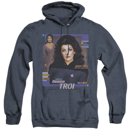 Star Trek The Next Generation Deanna Troi - Heather Pullover Hoodie Heather Pullover Hoodie Star Trek   