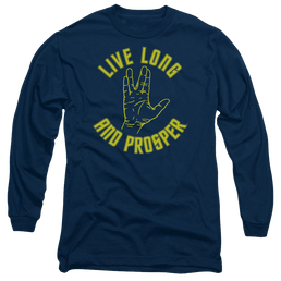 Star Trek Live Long Hand Men's Long Sleeve T-Shirt Men's Long Sleeve T-Shirt Star Trek   