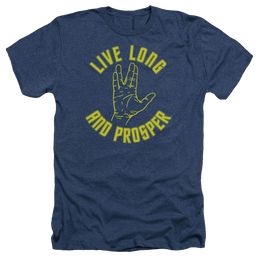 Star Trek Live Long Hand Men's Heather T-Shirt Men's Heather T-Shirt Star Trek   