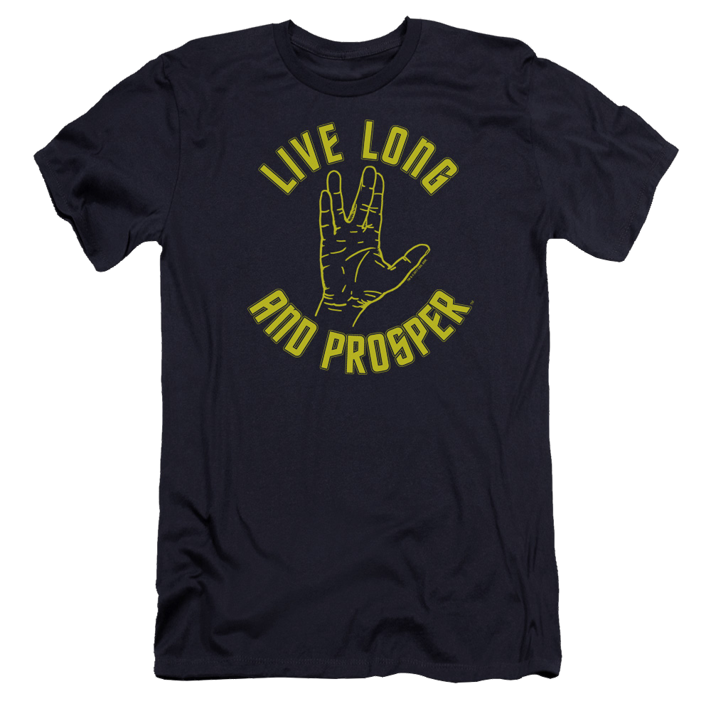 Star Trek Live Long Hand Men's Premium Slim Fit T-Shirt Men's Premium Slim Fit T-Shirt Star Trek   
