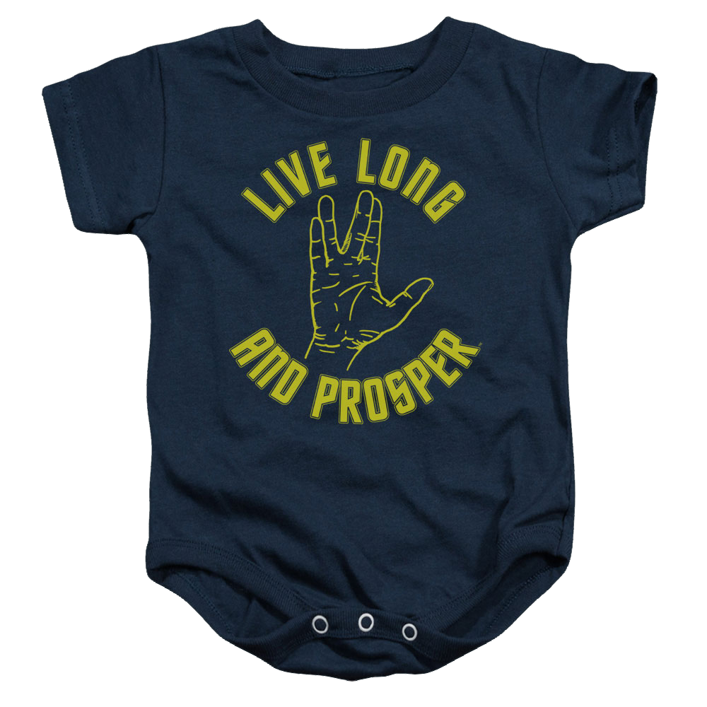 Star Trek Live Long Hand Baby Bodysuit Baby Bodysuit Star Trek   