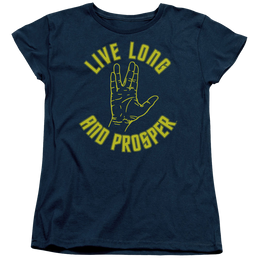 Star Trek Live Long Hand Women's T-Shirt Women's T-Shirt Star Trek   