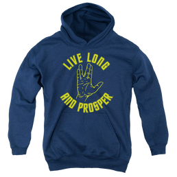Star Trek The Original Series Live Long Hand - Youth Hoodie Youth Hoodie (Ages 8-12) Star Trek   