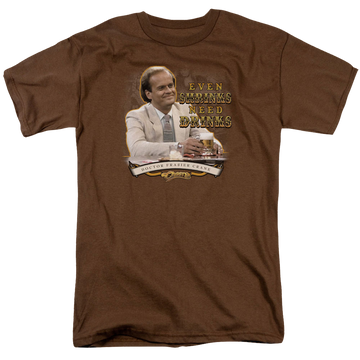 Coffee men's regular fit t-shirt with Cheers Shrink Drinking graphic