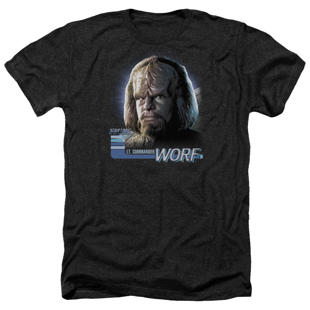 Star Trek The Next Generation Tng Worf - Men's Heather T-Shirt Men's Heather T-Shirt Star Trek   