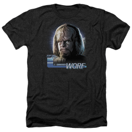 Star Trek The Next Generation Tng Worf - Men's Heather T-Shirt Men's Heather T-Shirt Star Trek   