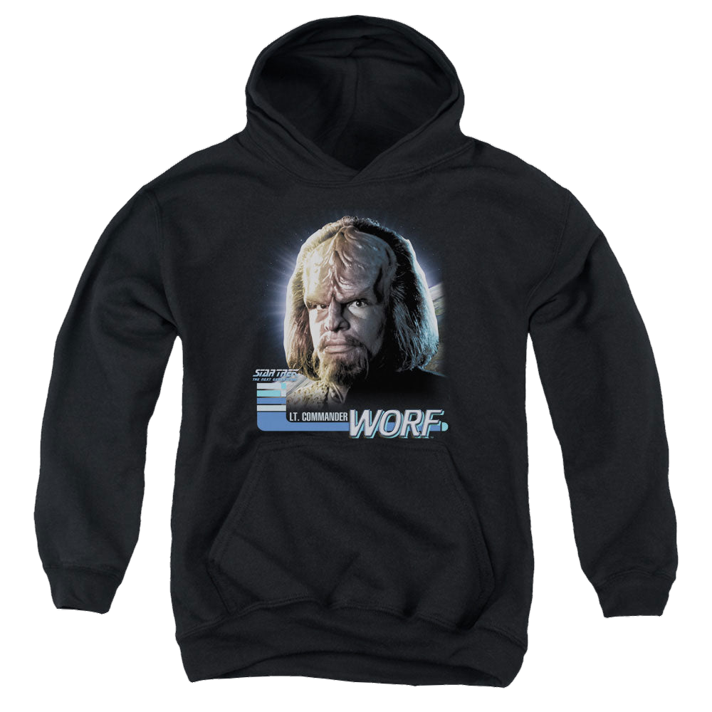 Star Trek The Next Generation Tng Worf - Youth Hoodie Youth Hoodie (Ages 8-12) Star Trek   