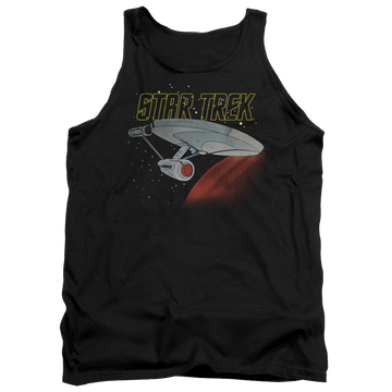 Black men's tank with Star Trek Retro Enterprise graphic