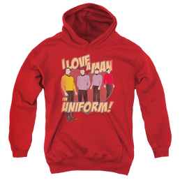 Star Trek The Original Series Man In Uniform - Youth Hoodie Youth Hoodie (Ages 8-12) Star Trek   