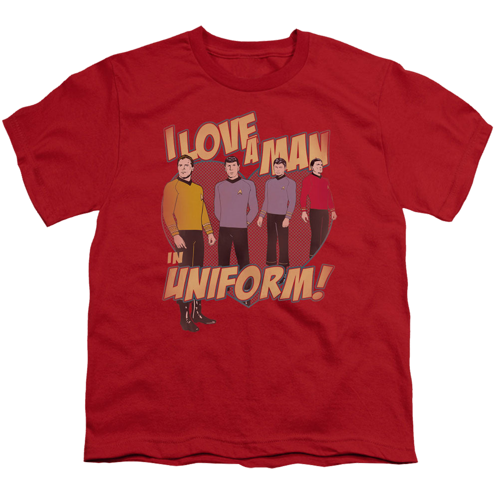 Star Trek The Original Series Man In Uniform - Youth T-Shirt Youth T-Shirt (Ages 8-12) Star Trek   