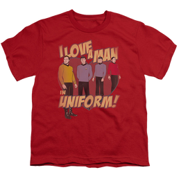 Star Trek The Original Series Man In Uniform - Youth T-Shirt Youth T-Shirt (Ages 8-12) Star Trek   