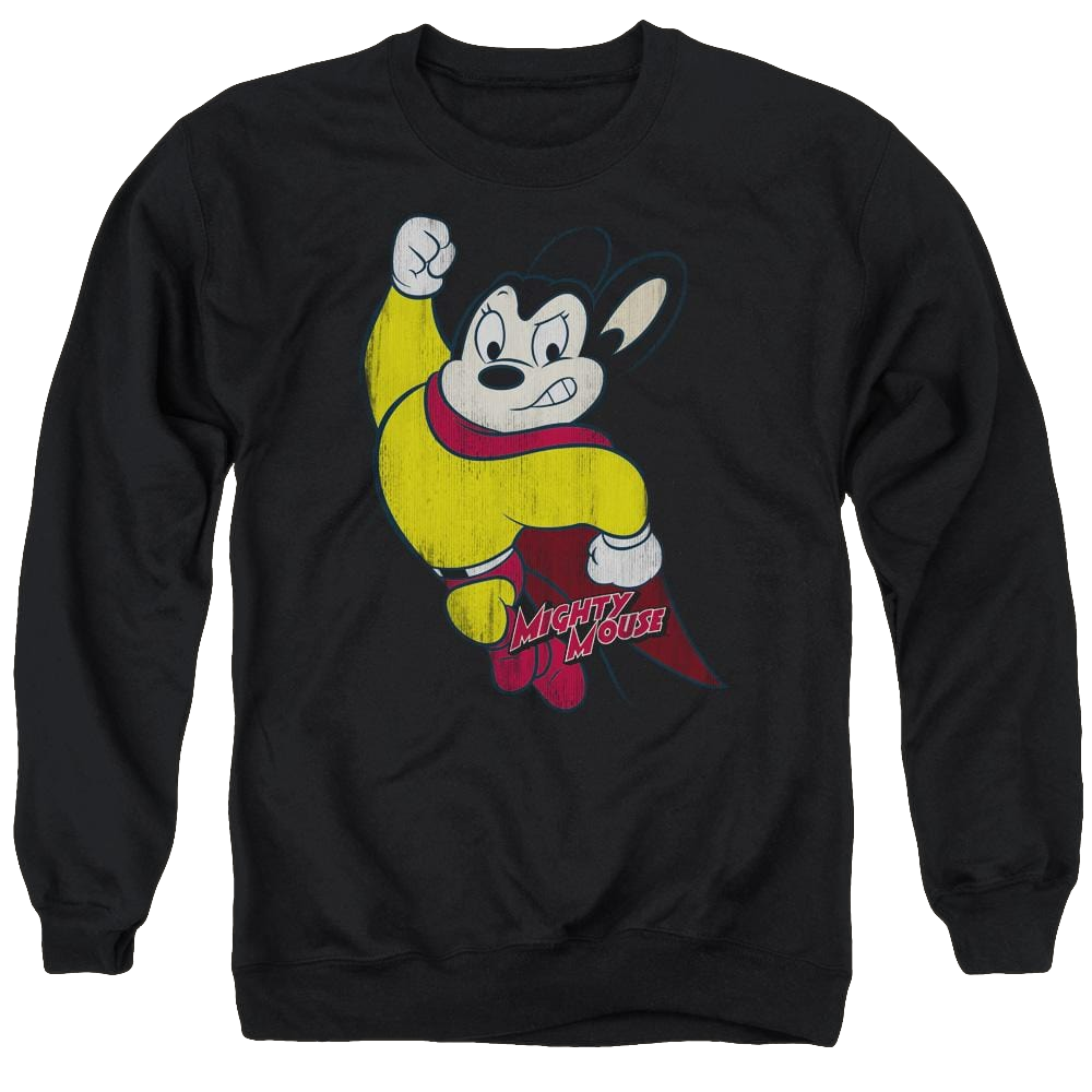 Mighty Mouse Classic Hero Men's Crewneck Sweatshirt Men's Crewneck Sweatshirt Mighty Mouse   
