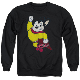Mighty Mouse Classic Hero Men's Crewneck Sweatshirt Men's Crewneck Sweatshirt Mighty Mouse   