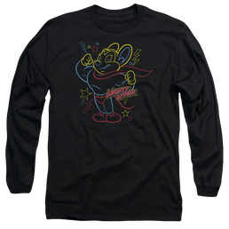 Mighty Mouse Neon Hero Men's Long Sleeve T-Shirt Men's Long Sleeve T-Shirt Mighty Mouse   