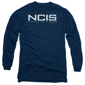 Navy men's long sleeve t-shirt with NCIS Logo graphic