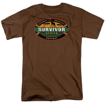 Coffee men's regular fit t-shirt with Survivor Africa graphic