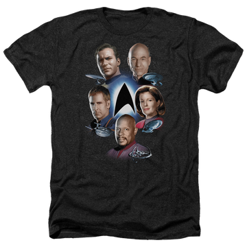 Charcoal men's heather t-shirt with Star Trek Starfleets Finest graphic