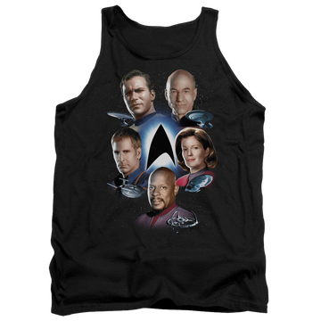 Black men's tank with Star Trek Starfleets Finest graphic