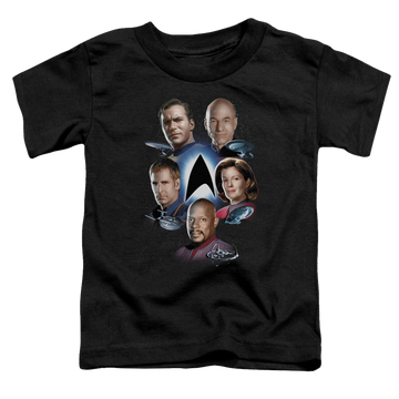 Black toddler t-shirt with Star Trek Starfleets Finest graphic