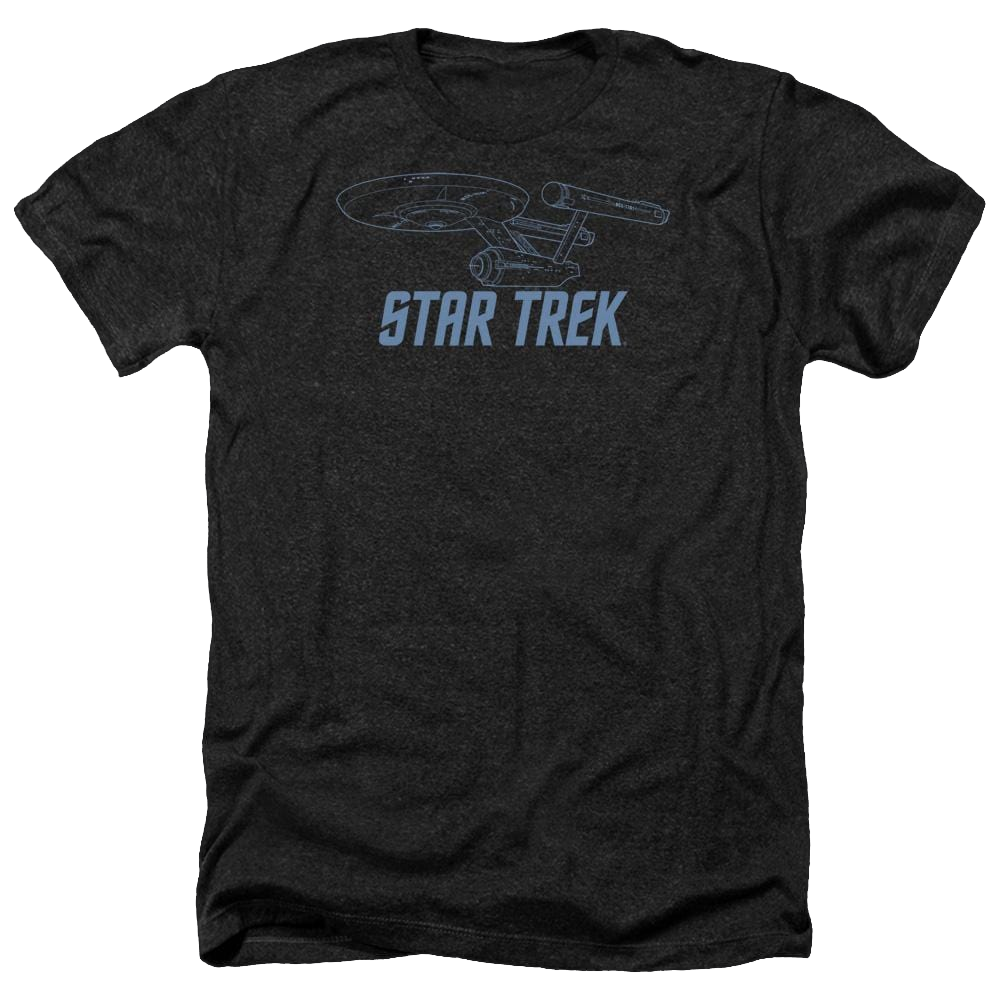 Star Trek Enterprise Outline Men's Heather T-Shirt Men's Heather T-Shirt Star Trek   