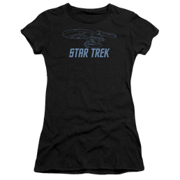 Star Trek Enterprise Outline Juniors T-Shirt Juniors T-Shirt Star Trek   