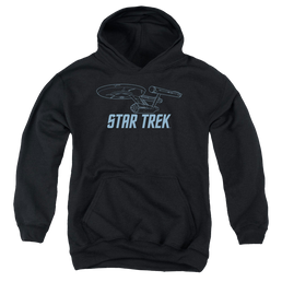 Star Trek The Original Series Enterprise Outline - Youth Hoodie Youth Hoodie (Ages 8-12) Star Trek   