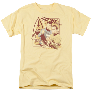 Banana men's regular fit t-shirt with Star Trek Shoot That Thing graphic