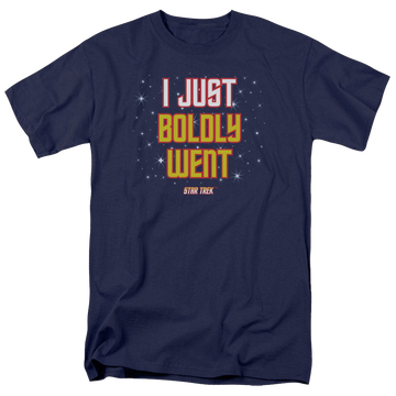 Navy men's regular fit t-shirt with Star Trek The Original Series Boldly Went graphic