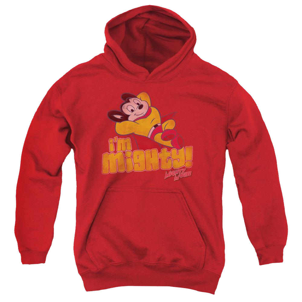Mighty Mouse Im Mighty Youth Hoodie (Ages 8-12) Youth Hoodie (Ages 8-12) Mighty Mouse   