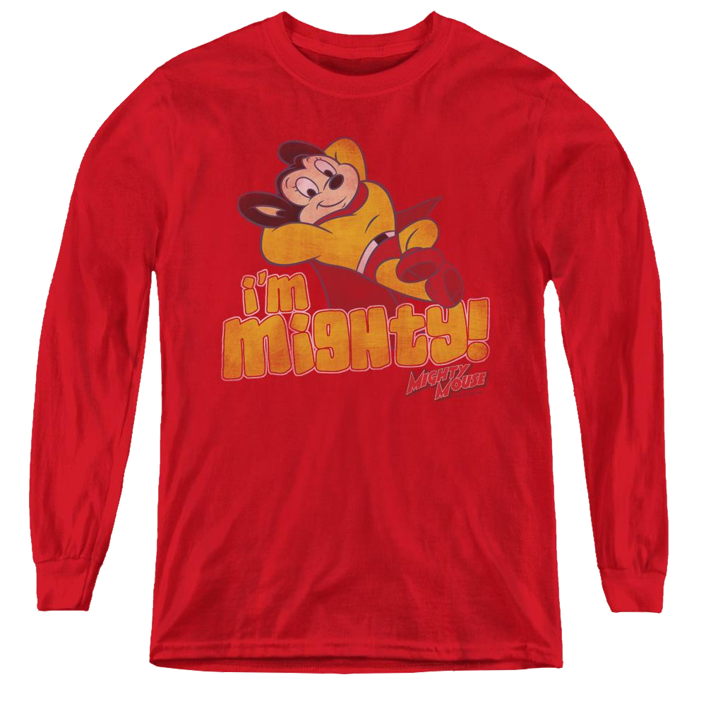 Mighty Mouse Im Mighty - Youth Long Sleeve T-Shirt Youth Long Sleeve T-Shirt Mighty Mouse   
