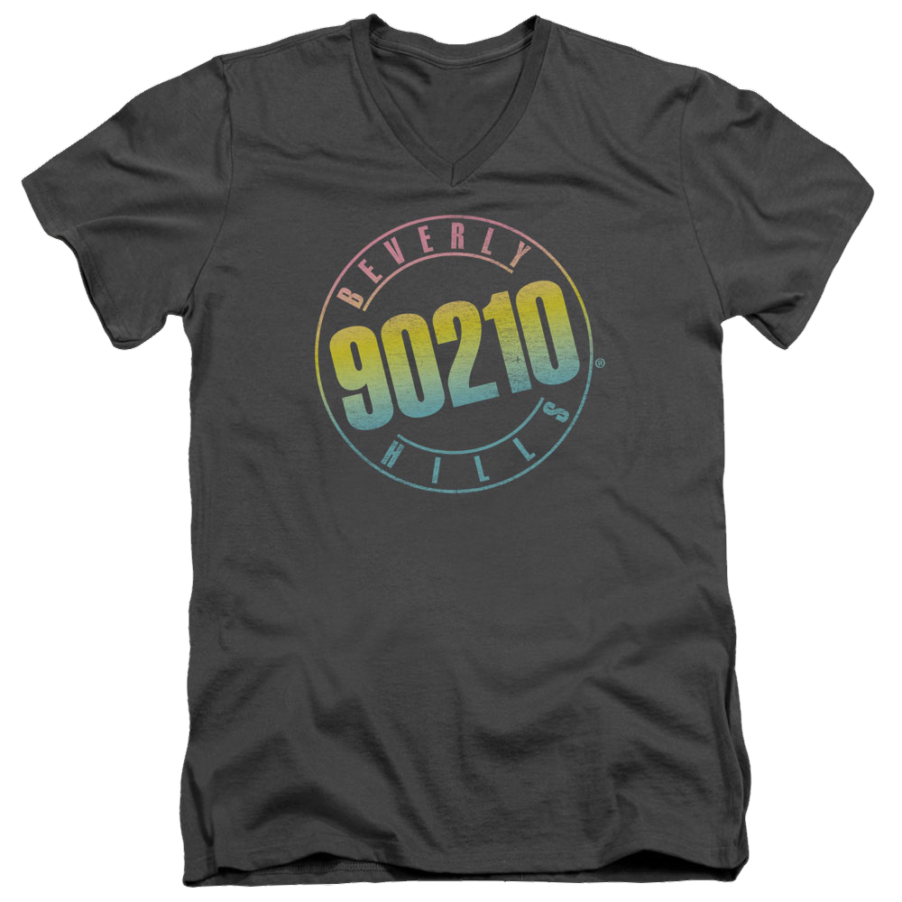 Beverly Hills 90210 Color Blend Logo - Men's V-Neck T-Shirt Men's V-Neck T-Shirt Beverly Hills 90210   