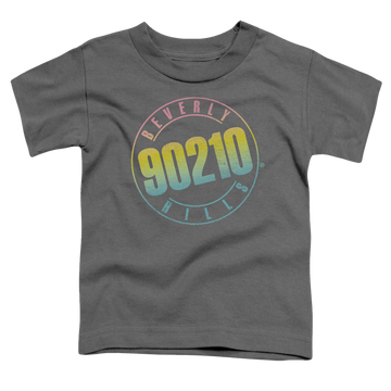 Charcoal toddler t-shirt with Beverly Hills 90210 Color Blend Logo graphic