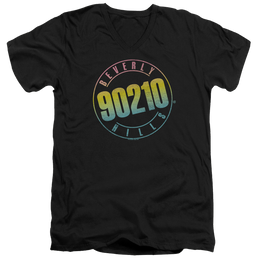 Beverly Hills 90210 Color Blend Logo - Men's V-Neck T-Shirt Men's V-Neck T-Shirt Beverly Hills 90210   