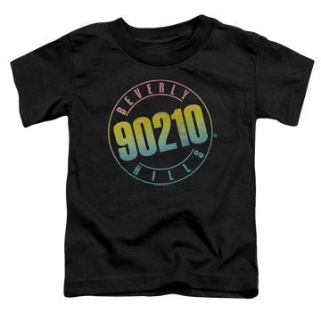 Black toddler t-shirt with Beverly Hills 90210 Color Blend Logo graphic
