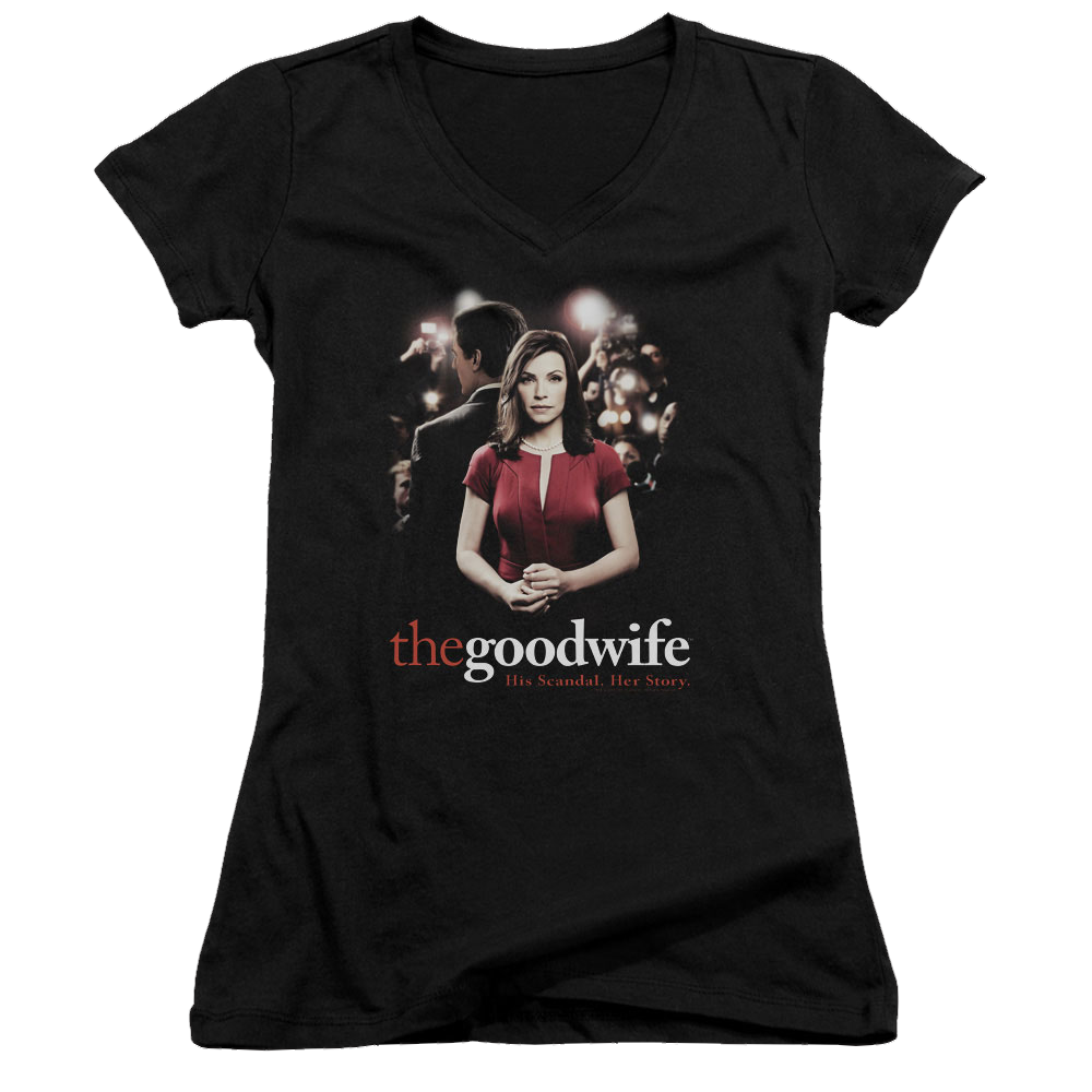 Good Wife, The Bad Press - Juniors V-Neck T-Shirt Juniors V-Neck T-Shirt The Good Wife   