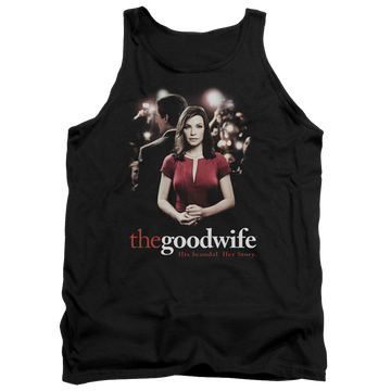 Black men's tank with The Good Wife Bad Press graphic