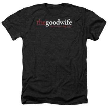 Charcoal men's heather t-shirt with The Good Wife Logo graphic