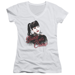 NCIS Strange Is Not A Crime - Juniors V-Neck T-Shirt Juniors V-Neck T-Shirt NCIS   