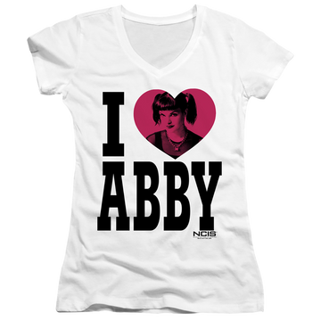 NCIS I Heart Abby - Juniors V-Neck T-Shirt Juniors V-Neck T-Shirt NCIS   