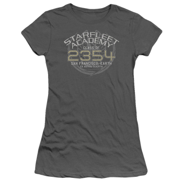 Charcoal juniors t-shirt with Star Trek Deep Space Nine Sisko Graduation graphic