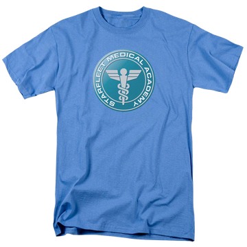 Carolina blue men's regular fit t-shirt with Star Trek The Original Series Medical graphic