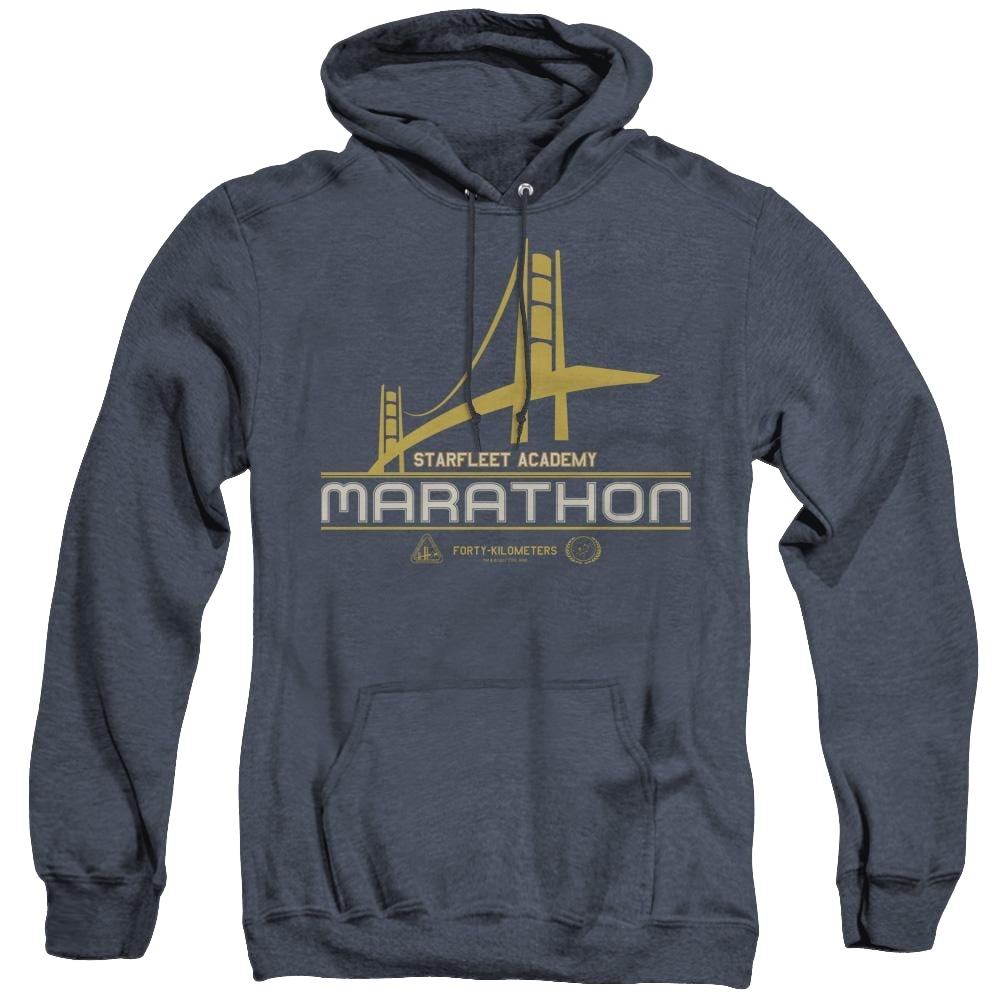Star Trek The Original Series Marathon Logo - Heather Pullover Hoodie Heather Pullover Hoodie Star Trek   
