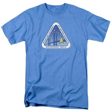 Carolina blue men's regular fit t-shirt with Star Trek The Original Series Color Logo graphic
