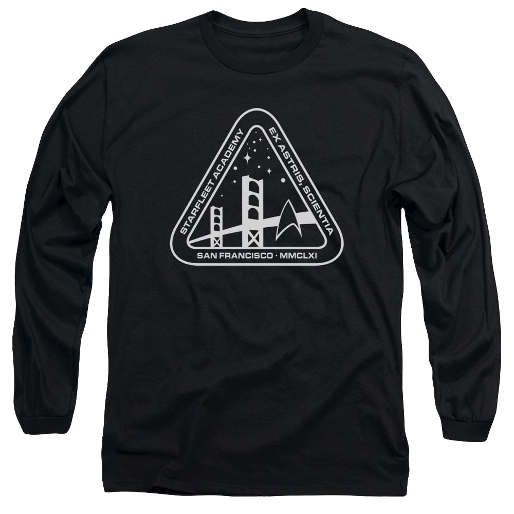 Star Trek White Academy Logo Men's Long Sleeve T-Shirt Men's Long Sleeve T-Shirt Star Trek   