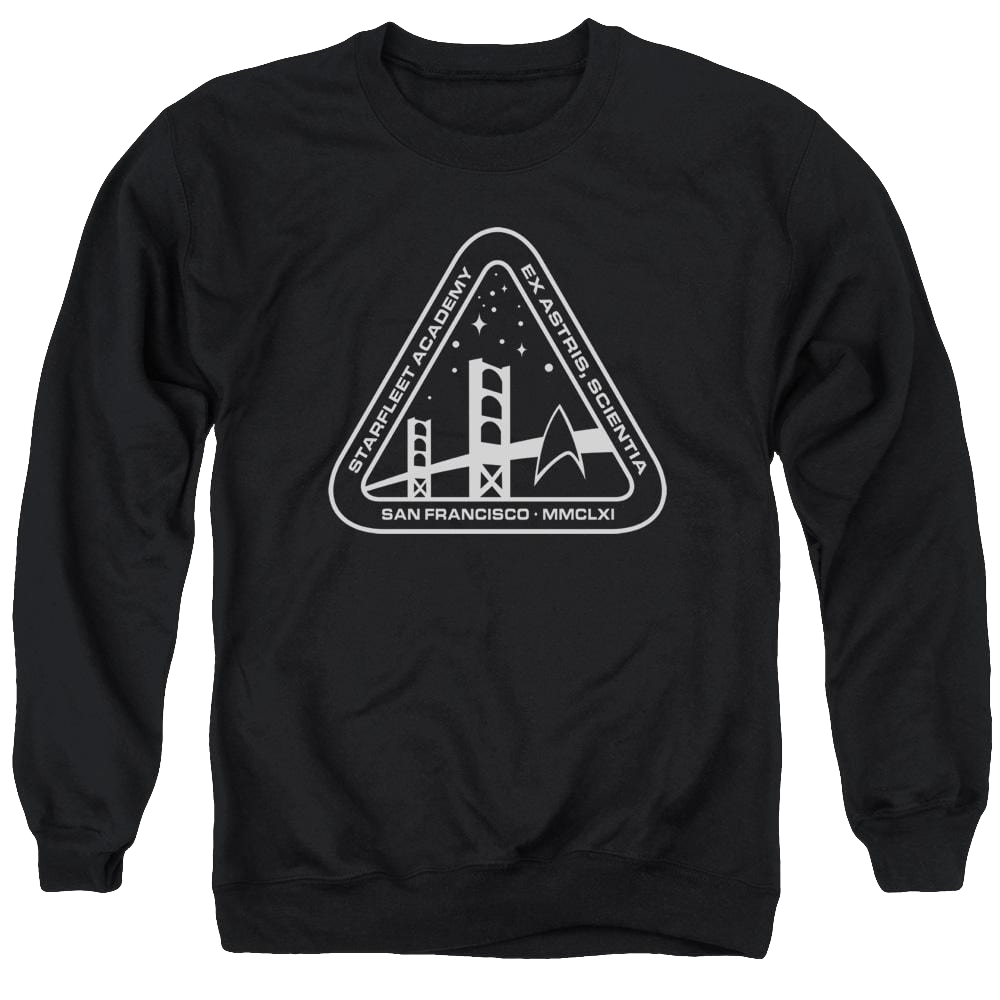 Star Trek White Academy Logo Men's Crewneck Sweatshirt Men's Crewneck Sweatshirt Star Trek   