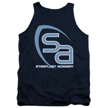 Navy men's tank with Star Trek Sa Logo graphic